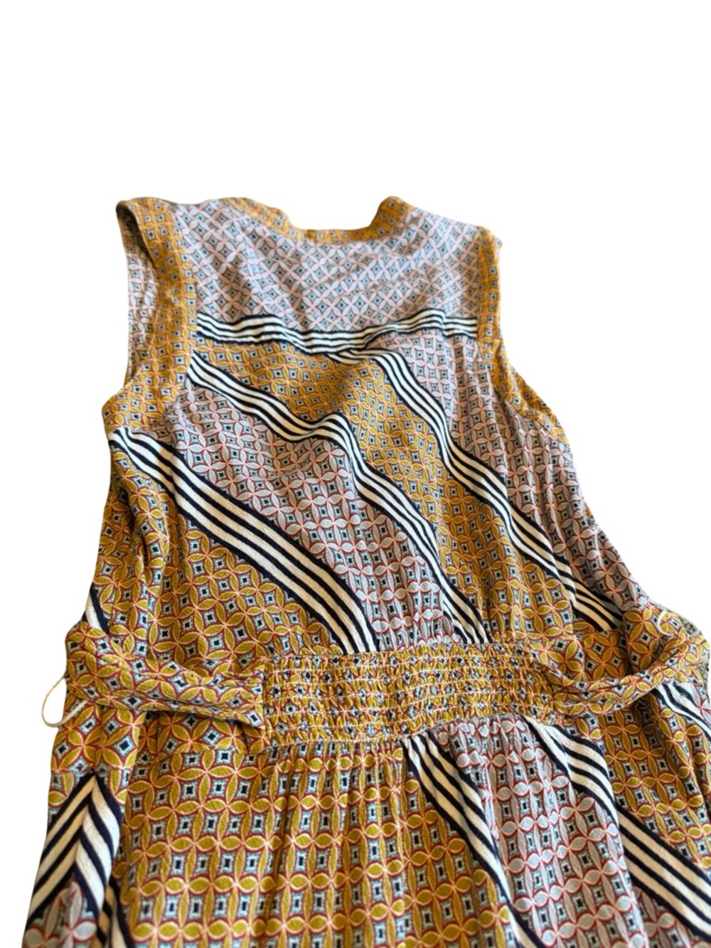 Maeve Anthropologie Carla Faux Wrap Dress Midi Length Fun Print Size 6 Women's - Picture 8 of 13